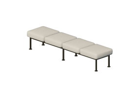 3D Arm Chairs - 4 seater sofa without backrests - Senator - Colab - CB104