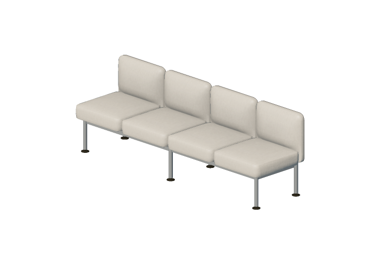 3D Arm Chairs - 4 seater sofa with backrests - Senator -... 3D Arm Chairs - 4 seater sofa with backrests - Senator -...