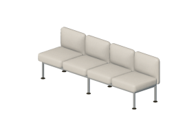 Poltrone 3D - Divano 4 posti con schienali - Senator - Colab - CB104B