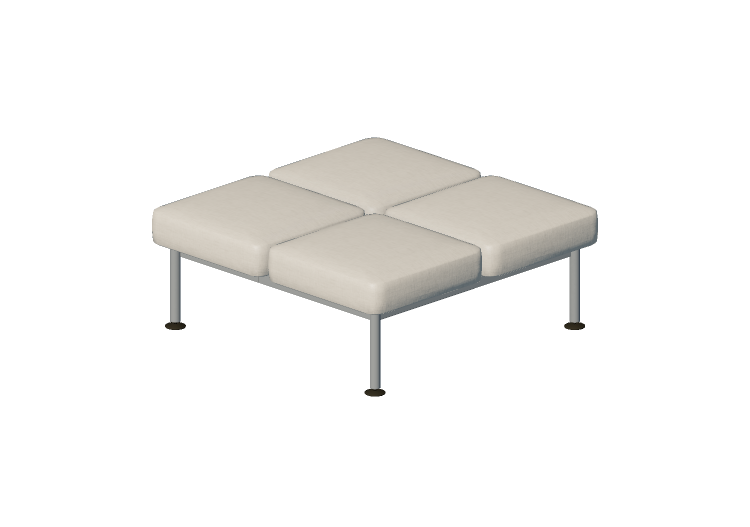 3D Arm Chairs - 4 seater sofa without backrests - Senator -... 3D Arm Chairs - 4 seater sofa without backrests - Senator -...