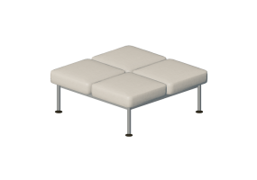 Poltronas 3D - Sof&aacute; de 4 plazas sin respaldo - Senator - Colab - CB204