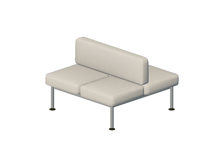 Poltronas 3D - Sofá de 4 plazas con respaldo - Senator -... Poltronas 3D - Sofá de 4 plazas con respaldo - Senator -...