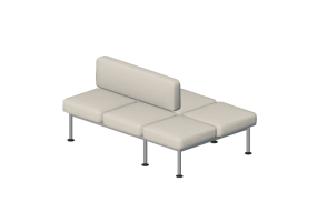 Poltronas 3D - Sof&aacute; de 6 plazas con respaldo - Senator - Colab - CB204B2