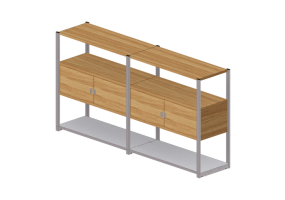 3D B&uuml;cherregal und Beh&auml;lter - Zusammenstellung Aktenschrank - Senator - Framed
