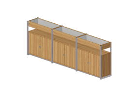 3D Bücherregal und Behälter - Zusammenstellung Aktenschrank - Senator - Framed