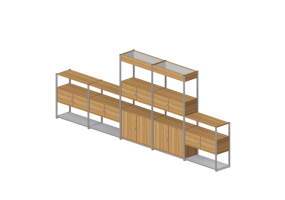 Librerie e Contenitori 3D - Composizione mobile di archiviazione documenti - Senator - Framed