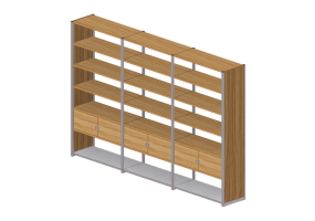 Bookshelves and Containers 3D - Document filing cabinet composition - Senator - Framed