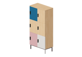 3D B&uuml;cherregal und Beh&auml;lter - Aktenschrank - Senator - Play Storage - PYP18-8-6LU-DL