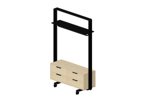 Mobili 3D - Appendiabiti con cassettiera - Senator - Adapt Wall - AW2012CHDW4