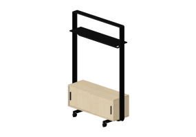 3D Furniture - Clothes hanger with cabinet - Senator - Adapt Wall - AW2012CHSL