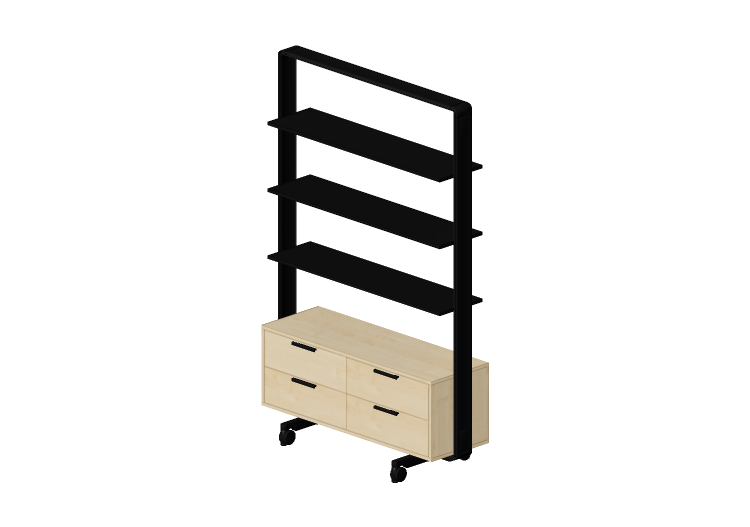 Mobili 3D - Scaffale con cassettiera - Senator - Adapt Wall... Mobili 3D - Scaffale con cassettiera - Senator - Adapt Wall...