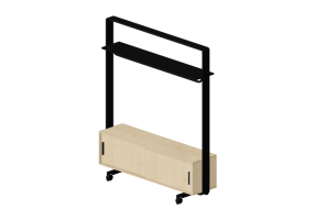 M&oacute;veis 3D - Bengaleiro com m&oacute;vel - Senator - Adapt Wall - AW2016CHSL