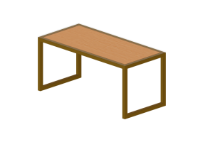 3D Tables - Rectangular table - Sierra - Brasilidades - 29930G