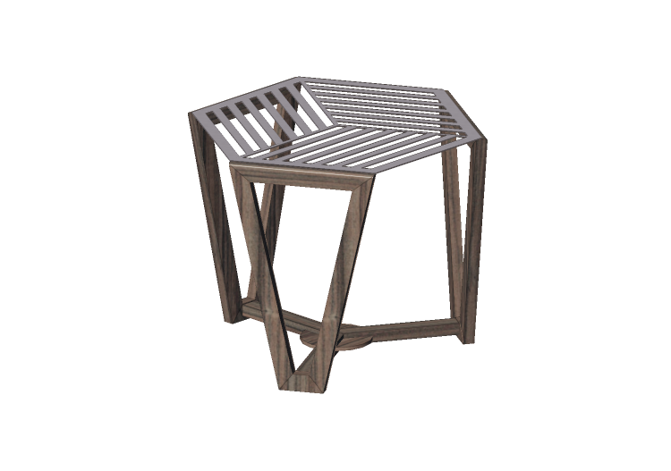 Tables 3D - Hexagonal Table - Sierra - Brasilidades - 29953... Tables 3D - Hexagonal Table - Sierra - Brasilidades - 29953...