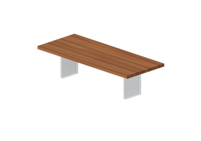 Tables 3D - Table en bois et plexiglas - Sierra - 1601