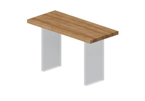 3D Tables - Plexiglass and wood table - Sierra - 1634