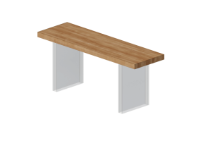 Mesas 3D - Mesa de madera y plexigl&aacute;s - Sierra - 1642