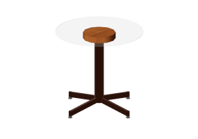 Tavoli 3D - Tavolo circolare di dimensioni &Oslash;70x65 cm - Sierra - 22822