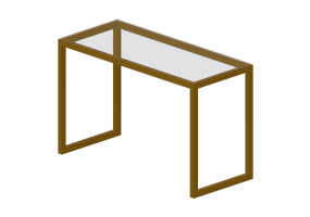 Tables 3D - Table pour café de dimensions 170x74x107cm - Sierra - 26927G
