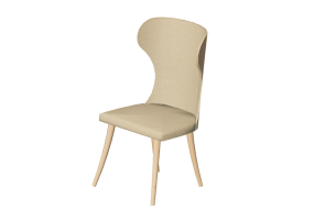 Chaises 3D - Chaise en bois recouverte de tissu - Sierra - 1611