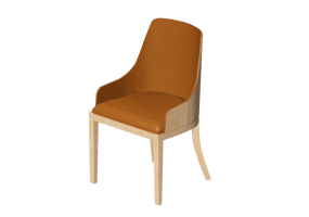 3D Chairs - Wooden chair with fabric lining - Sierra - 1613