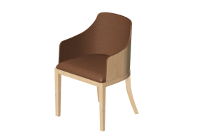 3D St&uuml;hle - Holzstuhl mit Stoffverkleidung - Sierra - 1616
