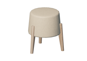 3D St&uuml;hle - Hocker aus Stoff oder Leder - Sierra - 26960
