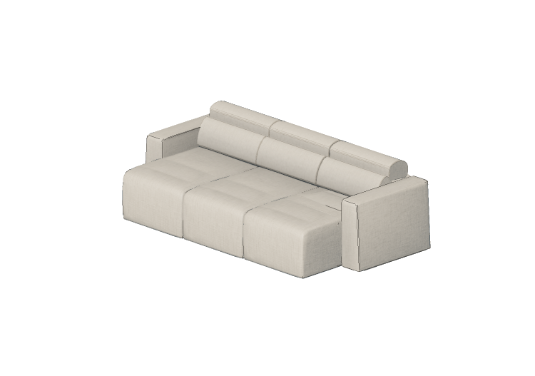 3D Sessel und Sofas - Schlafsofa drei-Sitzer - Sierra -... 3D Sessel und Sofas - Schlafsofa drei-Sitzer - Sierra -...
