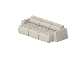 Sof&aacute;s 3D - Sof&aacute;-cama tr&ecirc;s assentos - Sierra - 29013/L
