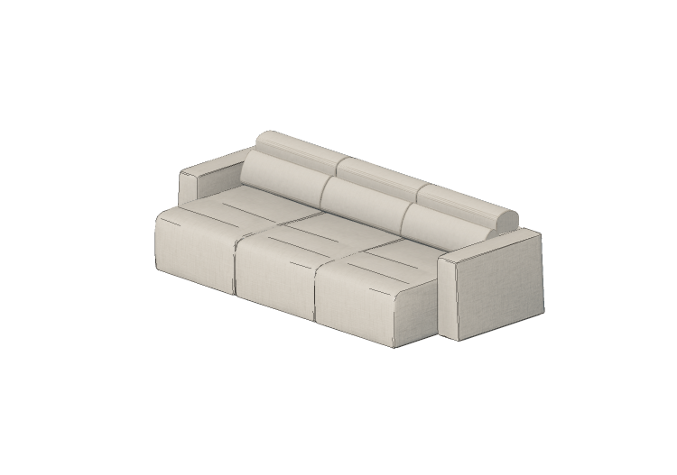 Poltronas y Sofás 3D - Sofá cama tres plazas - Sierra -... Poltronas y Sofás 3D - Sofá cama tres plazas - Sierra -...