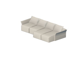 Chairs and Sofas 3D - Four seater sofa - Sierra - 26705/4
