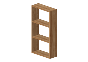 Biblioth&egrave;que 3D - Meuble avec &eacute;tag&egrave;res - Sierra - Brasilidades - 29233N
