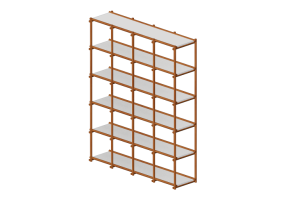 3D B&uuml;cherregal und Beh&auml;lter - Modulares Regalsystem - Sierra - 26776C