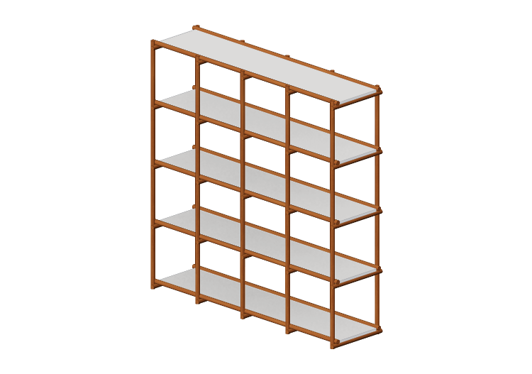Librerías y Contenedores 3D - Estantería componible -... Librerías y Contenedores 3D - Estantería componible -...