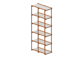 Biblioth&egrave;que 3D - &Eacute;tag&egrave;re modulaire - Sierra - 26778C