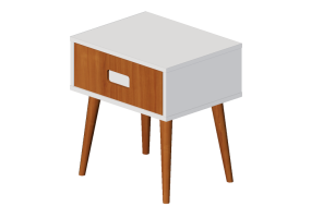 3D Betten und Nachttische - Nachttisch aus Holz - Sierra - 26800B