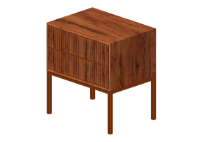 Lits 3D - Table de nuit en bois - Sierra - Phoenix