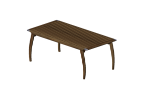 Mesas 3D - Mesa de jantar de madeira maci&ccedil;a 200x100x77cm - Sierra - 22010TK
