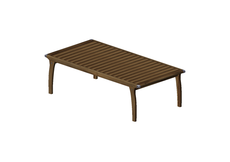 3D Tables - Solid Wood coffee table 150x75x45cm - Sierra -... 3D Tables - Solid Wood coffee table 150x75x45cm - Sierra -...