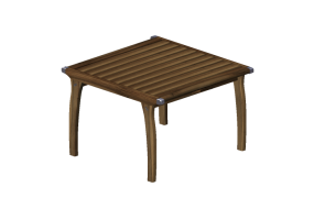 Tables 3D - Petite table en bois massif 80x75x50cm - Sierra - 22035TK