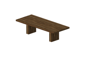 Tables 3D - Table en bois massif 300x125x80cm - Sierra - 22572