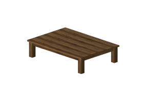 3D Tables - Solid Wood coffee table 150x100x35cm - Sierra - 22611