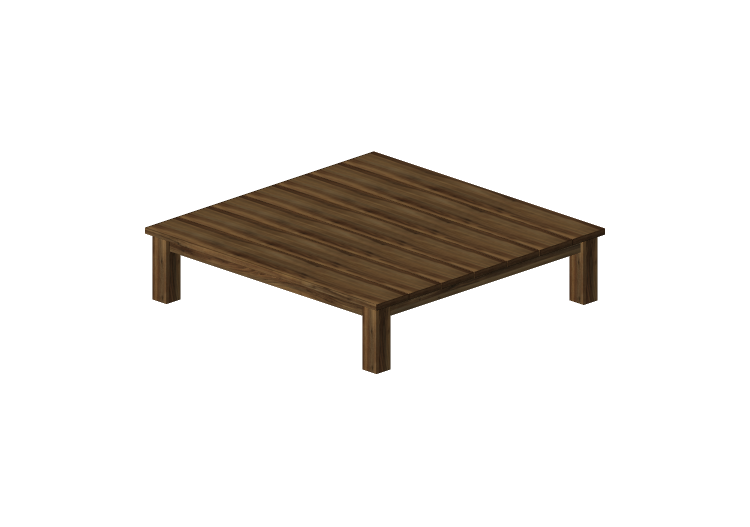 Tables 3D - Petite table en bois massif 150x150x35cm -... Tables 3D - Petite table en bois massif 150x150x35cm -...
