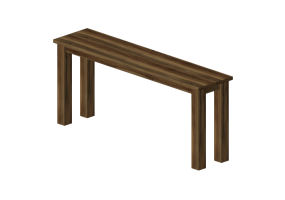 3D Tische - Tisch aus Massivholz 180x40x80cm - Sierra - 22630
