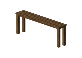 Tables 3D - Table en bois massif 220x40x80cm - Sierra - 22631