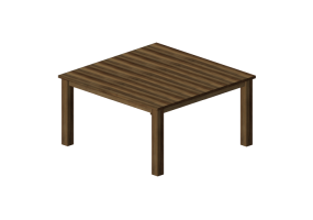 Mesas 3D - Mesa de madera maciza 150x150x80cm - Sierra - 22640