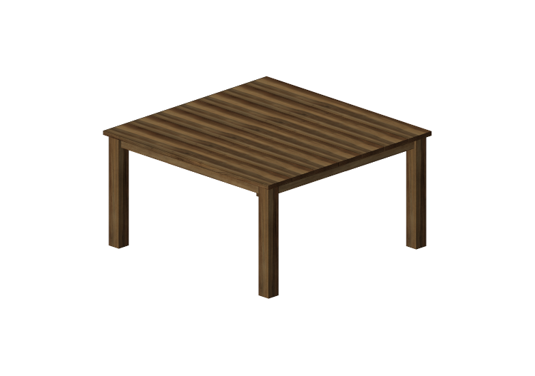 Mesas 3D - Mesa de madera maciza 150x150x80cm - Sierra -... Mesas 3D - Mesa de madera maciza 150x150x80cm - Sierra -...