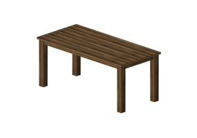 Tables 3D - Table en bois massif 180x85x80cm - Sierra - 22641
