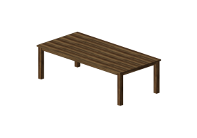 Mesas 3D - Mesa de jantar de madeira maci&ccedil;a 260x125x80cm - Sierra - 22643