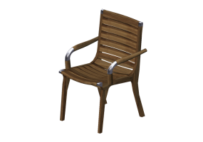 Sillas y Poltronas 3D - Silla de madera maciza - Sierra - 22020BTK